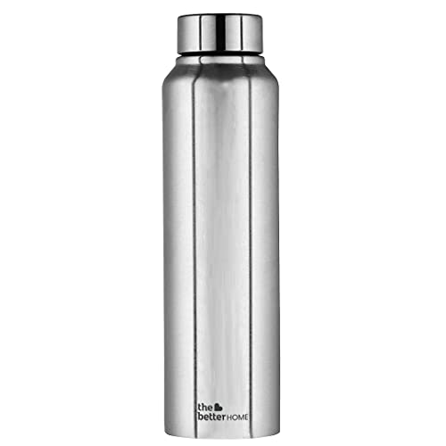 The Better Home 304 Stainless Steel Water Bottle 1 Litre | Water Bottle For Office Home | Water Bottle Steel | Steel Water Bottle For Kids School | Office Water Bottle For Women Men (Silver - 1 Pcs)