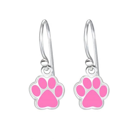Raajsi by Yellow Chimes 925 Sterling Silver Drop Earring for Girls & Kids Melbees Kids Collection Paw Designed |Birthday Gift for Girls Kids | With Certificate of Authenticity & 6 Month Warranty