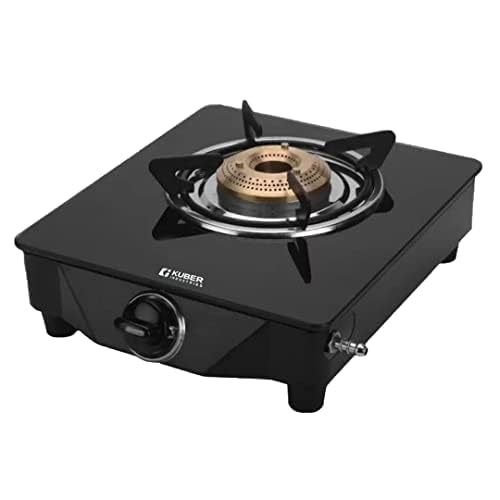 Kuber Industries Cast Iron Gas Stove 1 Burner|Wobble Free Pan Support Stand|Break Resistant|Compact & User-Friendly Design