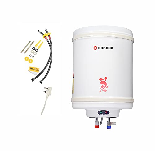 Candes Electric Water Heater (Geyser) 5 Star Rated with Installation Kit -Group (Perfecto-15Ltr)