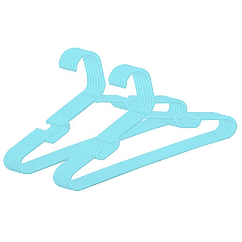 Kuber Industries Plastic 12 Pcs Baby Hanger Set for Wardrobe (Light Blue)-CTKTC25982