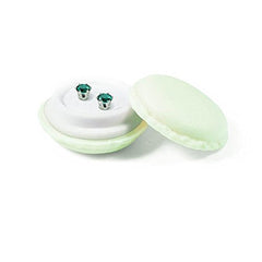 Yellow Chimes Crystal from Swarovski Stud Earrings in Macaroon Box for Women and Girls (Emerald)