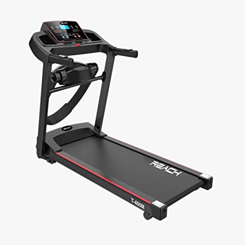 Reach T-400M [4HP Peak] Multipurpose Automatic Treadmill with Manual Incline and Massager Perfect for Home use - Electric Motorized Running Machine for Home Gym ( Max Speed 12km/hr)