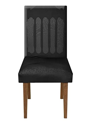 Kuber Industries Elastic Stretchable Polyster Chair Cover for Home, Office, Hotels, Wedding Banquet (Black)-50KM0967