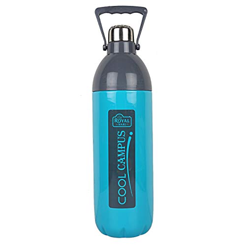 Kuber Industries Plastic Insulated Standard Water Bottle with Handle (Blue, 2200 ml) -CTLTC12689