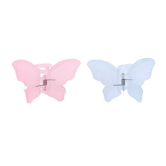 Yellow Chimes Claw Clips for Women Hair Clutches for Women Hair Accessories For Women Set of 2 Pcs Claw Clip Pink White Butterfly Clips Big Clutchers for Hair Clutcher for women and Girls Gift for Women & Girls