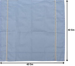 Kuber Industries 100% Cotton Premium Collection Handkerchiefs Hanky for Men, Set of 3 (Lite Colour)