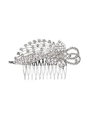 Yellow Chimes Comb Pin for Women Hair Accessories for Women Floral White Comb Clips for Hair for Women Crystal Hair Pin Bridal Hair Accessories for Wedding Side Pin / Comb Pin / Juda Pin Accessories for Women