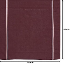 Kuber Industries 100% Cotton Premium Collection Handkerchiefs Hanky for Men, Set of 6 (Dark Color)