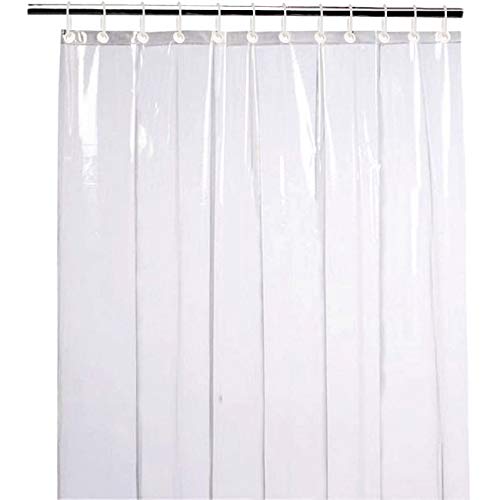 Kuber Industries PVC Plastic Transparent 0.30 mm AC Door Curtain (Width -54 Inches X Height -96 Inches, 9 Feet)