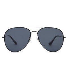 Intellilens | Branded Latest and Stylish Sunglasses | 100% UV Protected | Light Weight, Durable, Premium Looks | Men & Women | Black Lenses | Aviator | Medium