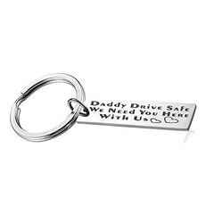 Yellow Chimes Drive Safe Touching Message Keychain for Men.Best