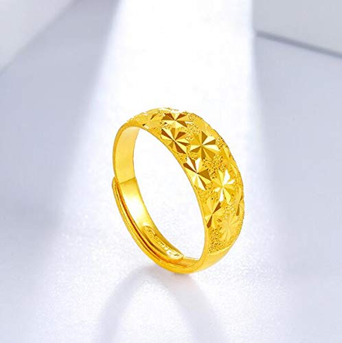Yellow Chimes Stylish Star Design Gold Plated Adjustable Rings for Men and Boy's