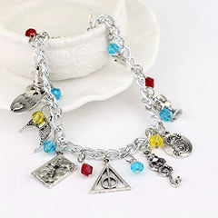 Yellow Chimes Hollywood Merchandise Oxidized Silver Charms Bracelet for Girl