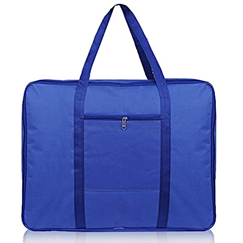 Kuber Industries Rexine Jumbo Attachi Bag Travel Handbag Storage Carrying Bag, Blanket Cover, Duffle, Travel Multi-Purpose Bag (Royal Blue) CTKTC134715, Standard