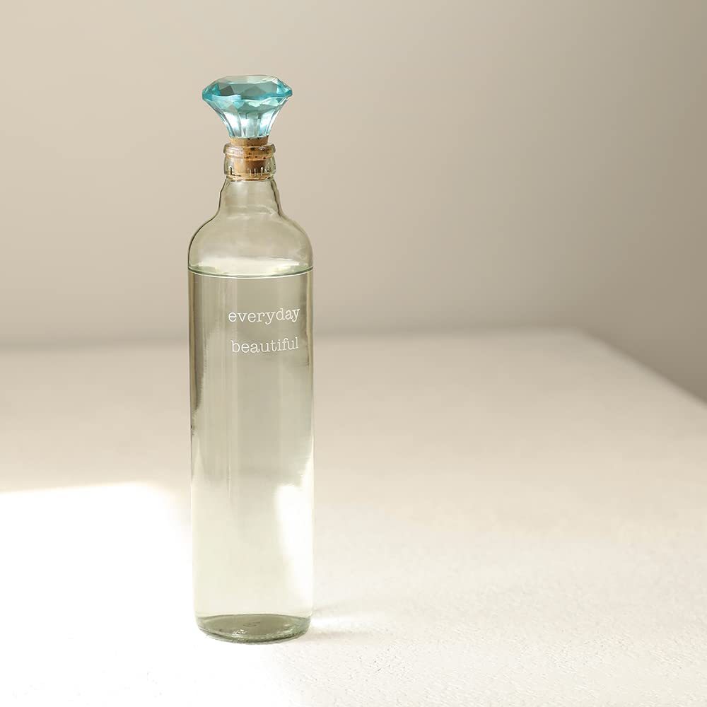 Buy Everyday Glass Bottle with Blue Glass Stopper Online - Ellementry