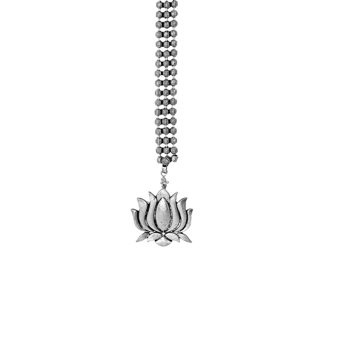 Teejh Vrutika Silver Oxidised Maang Tika For Women