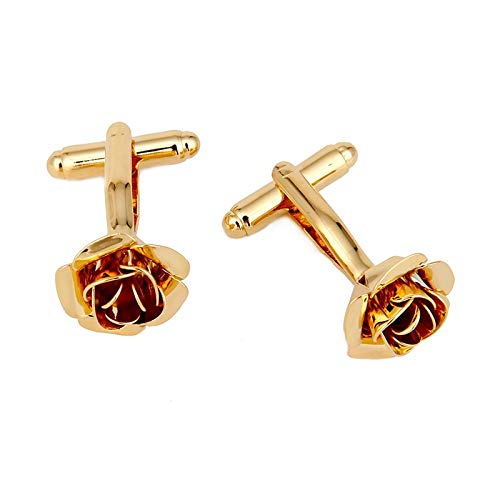 Yellow Chimes Cufflinks for Women Cuff links Stainless Steel Golden Floral Cuff Links for Women and Girls