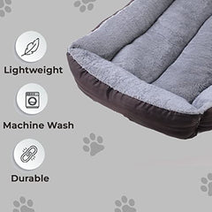 Kuber Industries Dog & Cat Bed|Polyester Face with Cotton & Polyester Filling|Comfortable and Durable|Machine Wash|QY036BR-L|Brown