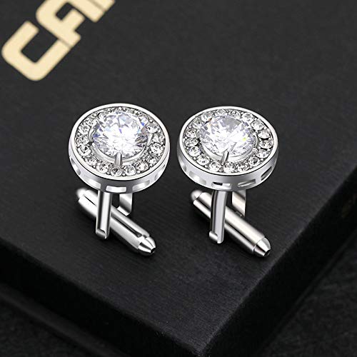 Yellow Chimes Exclusive Collection Stainless Steel Gold Plated Flower Design Crystal Cuff Links for Women Stainless Steel Cufflinks