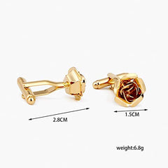 Yellow Chimes Cufflinks for Women Cuff links Stainless Steel Golden Floral Cuff Links for Women and Girls