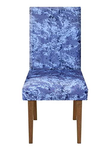 Kuber Industries Camouflage Printed Elastic Stretchable Polyster Chair Cover for Home, Office, Hotels, Wedding Banquet (Blue)-50KM0959