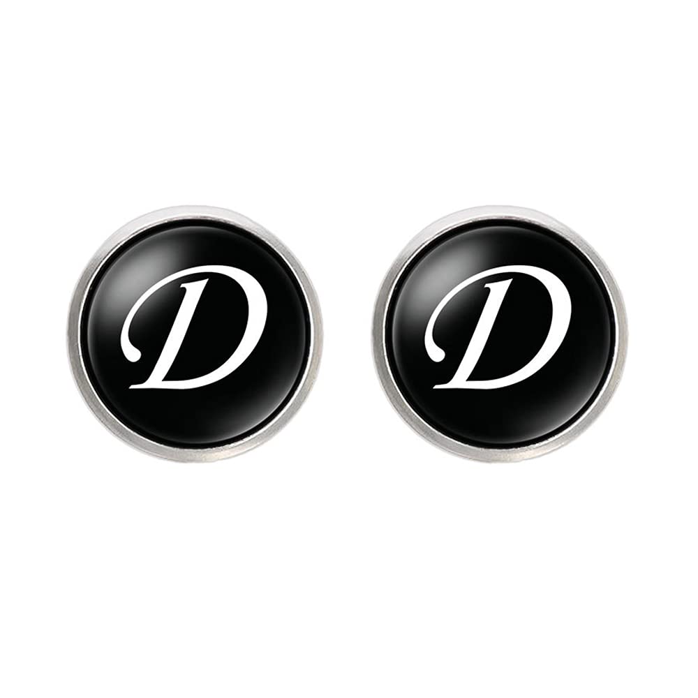 Yellow Chimes Exclusive Collection Alphabet D Statement Stainless Steel Cufflinks for Men (D Cuff Links)