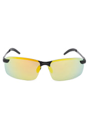 Intellilens | Branded Latest and Stylish Sunglasses | Polarized and 100% UV Protected | Light Weight, Durable, Premium Looks | Men | Yellow Lenses | Rimless | Medium