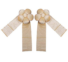 Kuber Industries Velvet 2 Pieces Curtain Tie Back Tassel Set (Gold) (CTKTC024103)