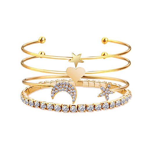 Yellow Chimes Women's Fashion Gold Plated Kada Bracelet Set Combo Accessories