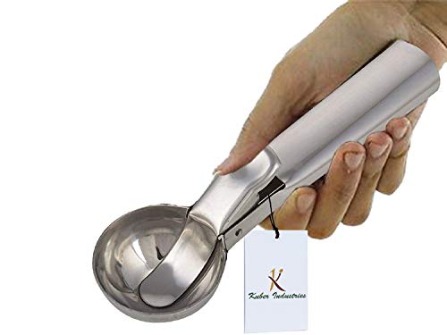 Kuber Industries™ Stainless Steel Spring/Trigger Ice Cream Scoop Set of 1 Pc ICESCOOP10