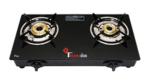 Thermador Toughened Glass Top, Brass Burner Gas Stove PNG Use Only (2 BURNER AUTO IGNITION)