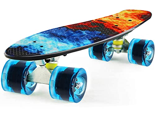 STRAUSS Cruiser FP Skateboard | Penny Skateboard | Casterboard | Hoverboard | Cruiser Fibre Skateboard | Anti-Skid Board with ABEC-7 High Precision Bearings | Ideal for 8 Years and Above (22 X 6 Inch)