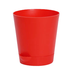 Kuber Industries Plastic Titan Pot|Garden Container for Plants & Flowers|Self-Watering Pot with Drainage Holes,6 Inch,Pack of 6 (Red)