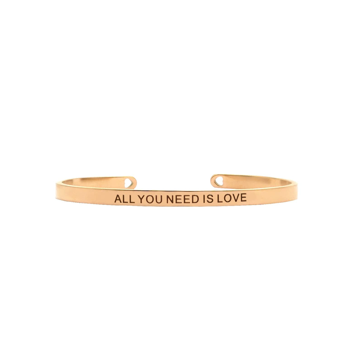 All You Need Is Love Rose Gold Mantra Band