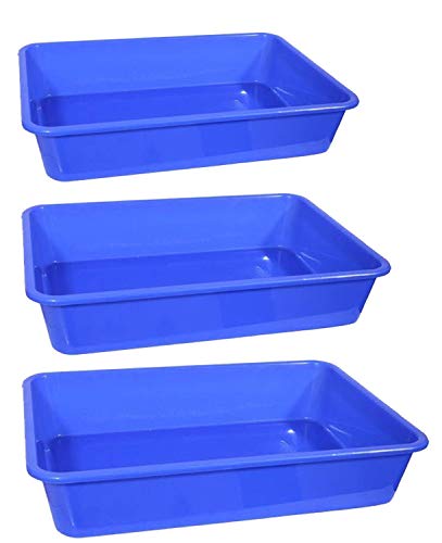 Kuber Industries 3 Piece Plastic Multipurpose Stationary Tray