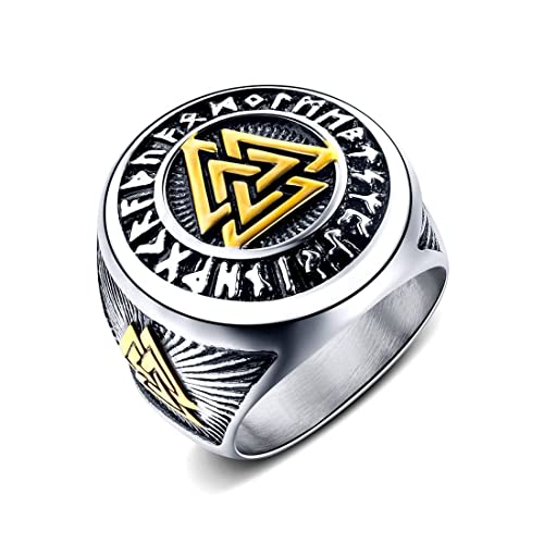 Yellow Chimes Rings for Men Silver toned Yellow and Black Colored Stainless Steel Band Designed Metal Rings for Men and Boys