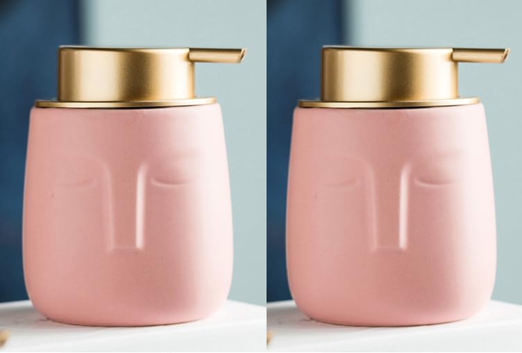 UMAI Liquid Soap Dispenser | Stoneware | Bathroom Sanitizer, Lotion, Shampoo Dispenser | Ceramic Handwash Bottle for Kitchen | Soap Dispenser for Wash Basin | Bathroom Accessories