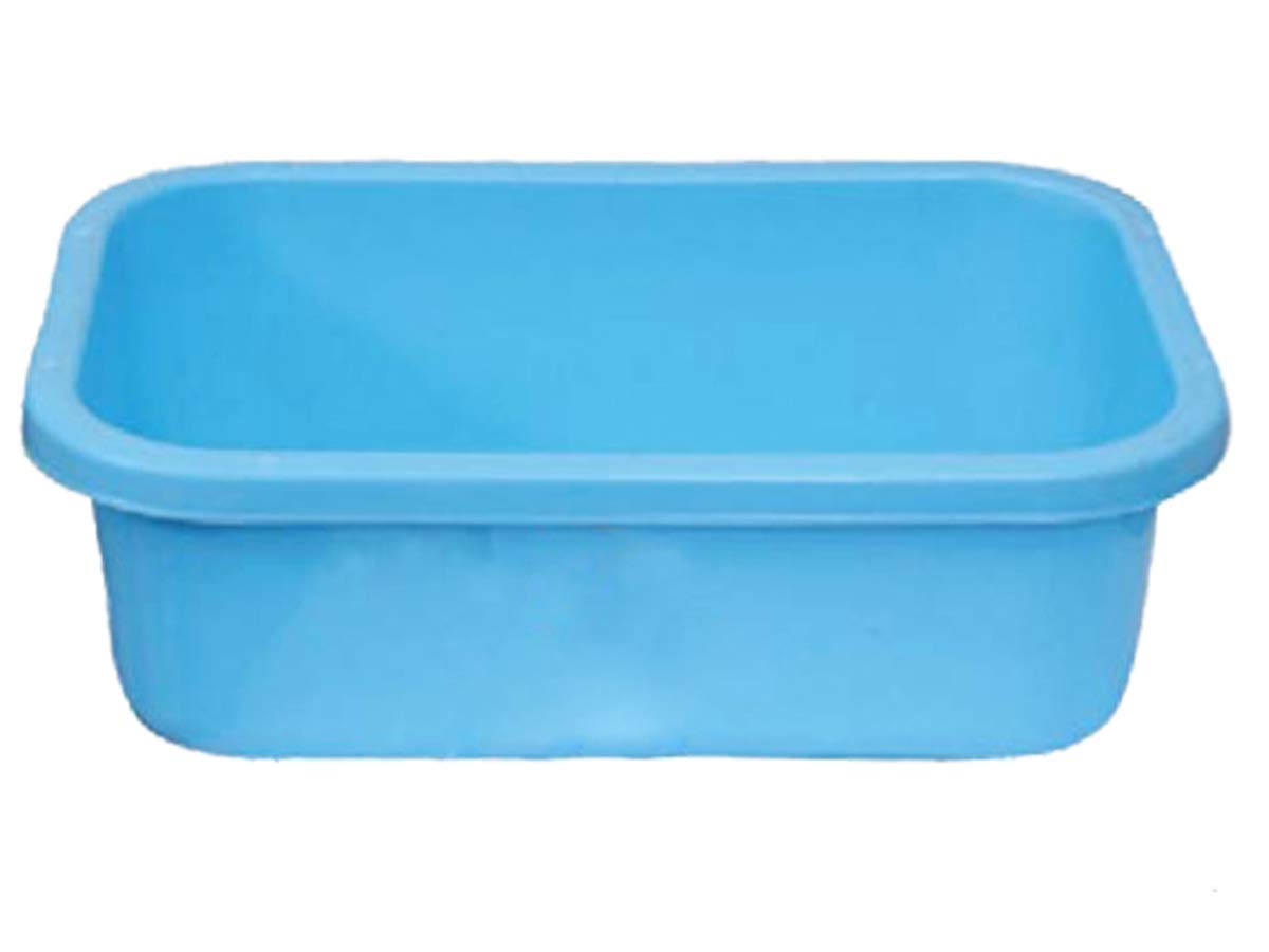 Kuber Industries Unbreakable Plastic Big Size Multipurpose Desk Organizer,kitchenTray,Storage Basket/Big Tray (Blue)-KUBERMART01577