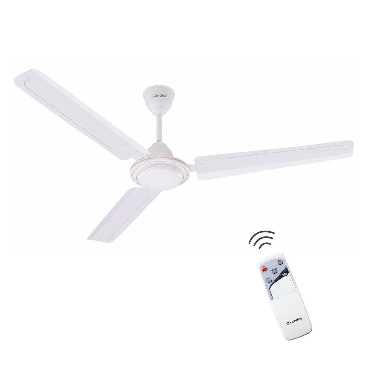 Candes Magic Ceiling Fans for Home 1200mm / 48 inch with Remote Control | BEE 3 Star Rated, High Air Delivery & Noiseless | Remote Fans for Home Ceiling | 1+1 Years Warranty | Brown