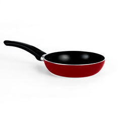 USHA SHRIRAM Non Stick Frying Pan (18cm) | Stove & Induction Cookware | Minimal Oil Cooking | Easy Grip Handle | 3 Layer Non Stick Coating | Non-Toxic & Lightweight | Red Colour