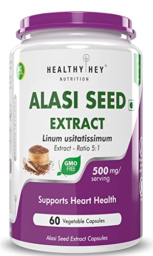 HealthyHey Nutrition Alasi Seed Extract 60 vegetable capsules