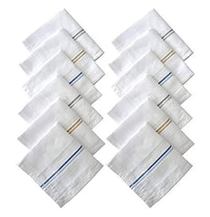Kuber Industries Cotton 12 Piece Men's Handkerchief Set - Multicolour (CTKTC05651)