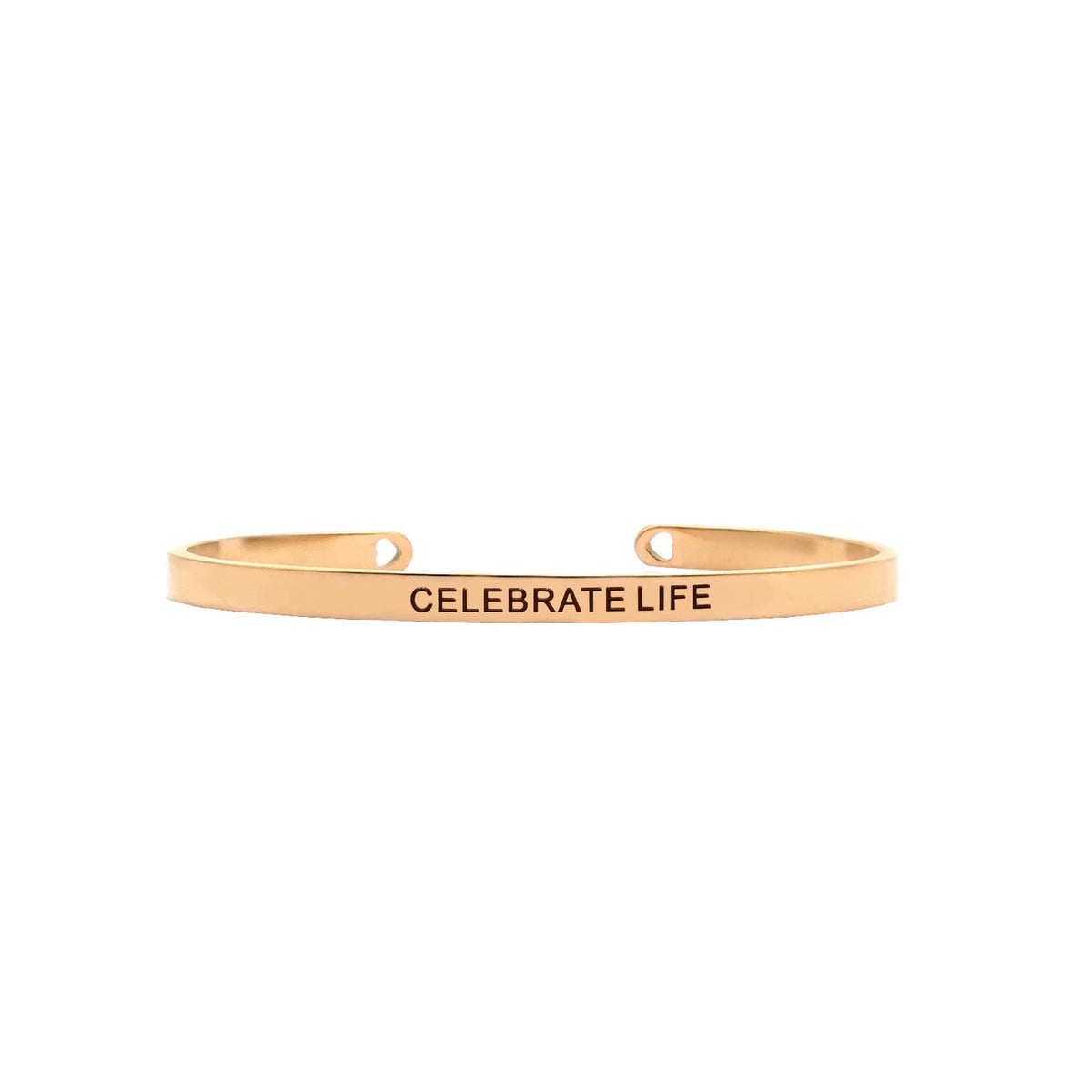 Celebrate Life Rose Gold Mantra Band