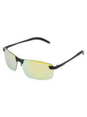Intellilens | Branded Latest and Stylish Sunglasses | Polarized and 100% UV Protected | Light Weight, Durable, Premium Looks | Men | Yellow Lenses | Rimless | Medium