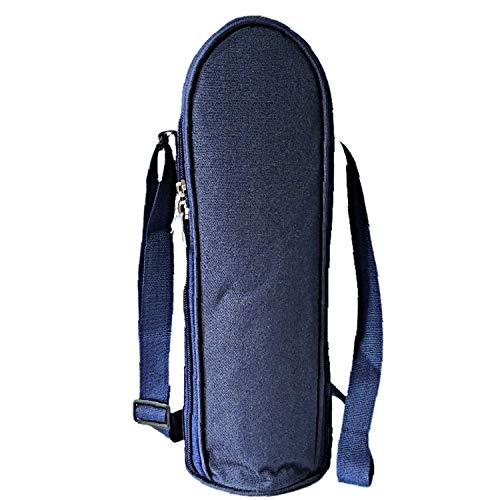 Heart Home Canvas Waterproof Water Bottle Cover with Adjustable Shoulder Handle & Zipper Closure, 1 Litre (Blue) - CTHH018500