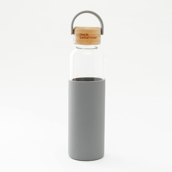 The Better Home Borosilicate Glass Water Bottle with Sleeve 550ml