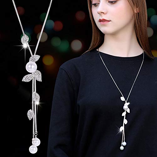 Yellow Chimes Long Chain Necklace for Women Floral Pearl Fashion Long –  YellowChimes