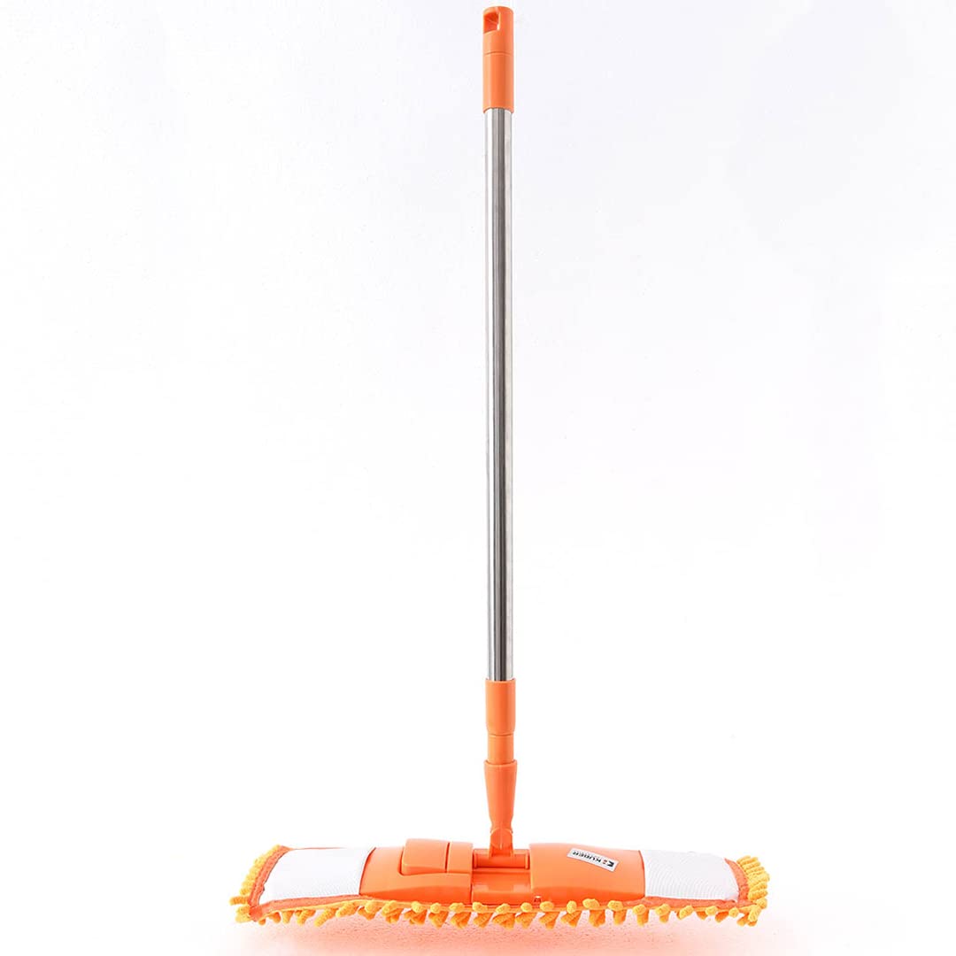 Kuber Industries Microfiber Wiper for Floor Clearing|Hypoallergenic Chenille Microfiber Mop|BSJ-001|Orange