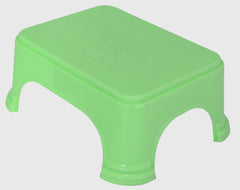 Kuber Industries 2 Pieces Plastic Bathroom Stool & Mug Set (Green)
